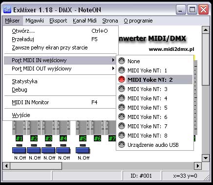 midi2dmx - midiyoke